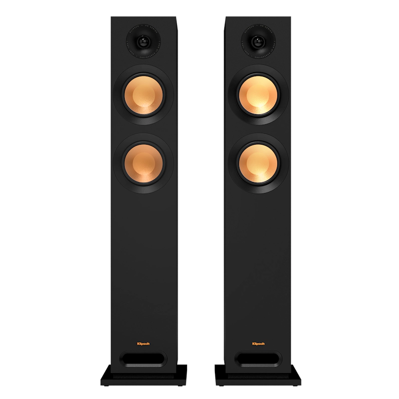 KD 52 F Floorstanding Speakers front view with grilles off