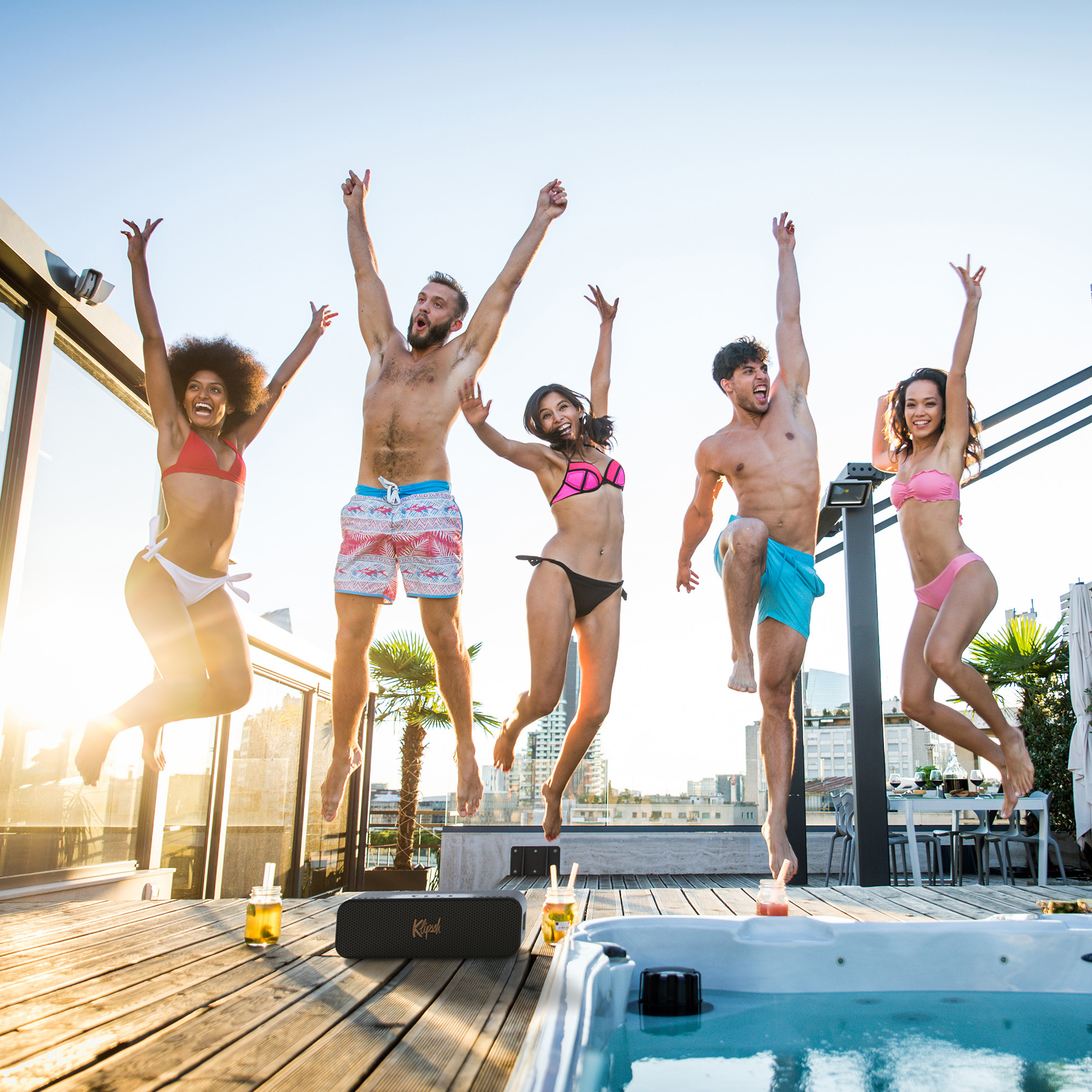 Klipsch Detroit beside pool 2000x2000