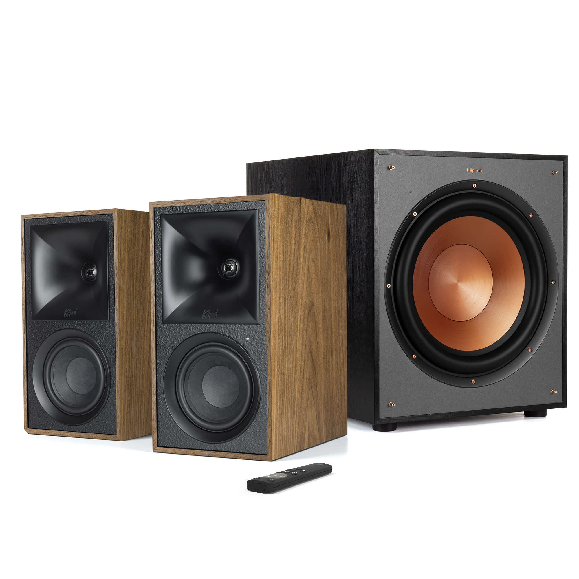 Klipsch Fives R 120 SW subwoofer speaker system walnut