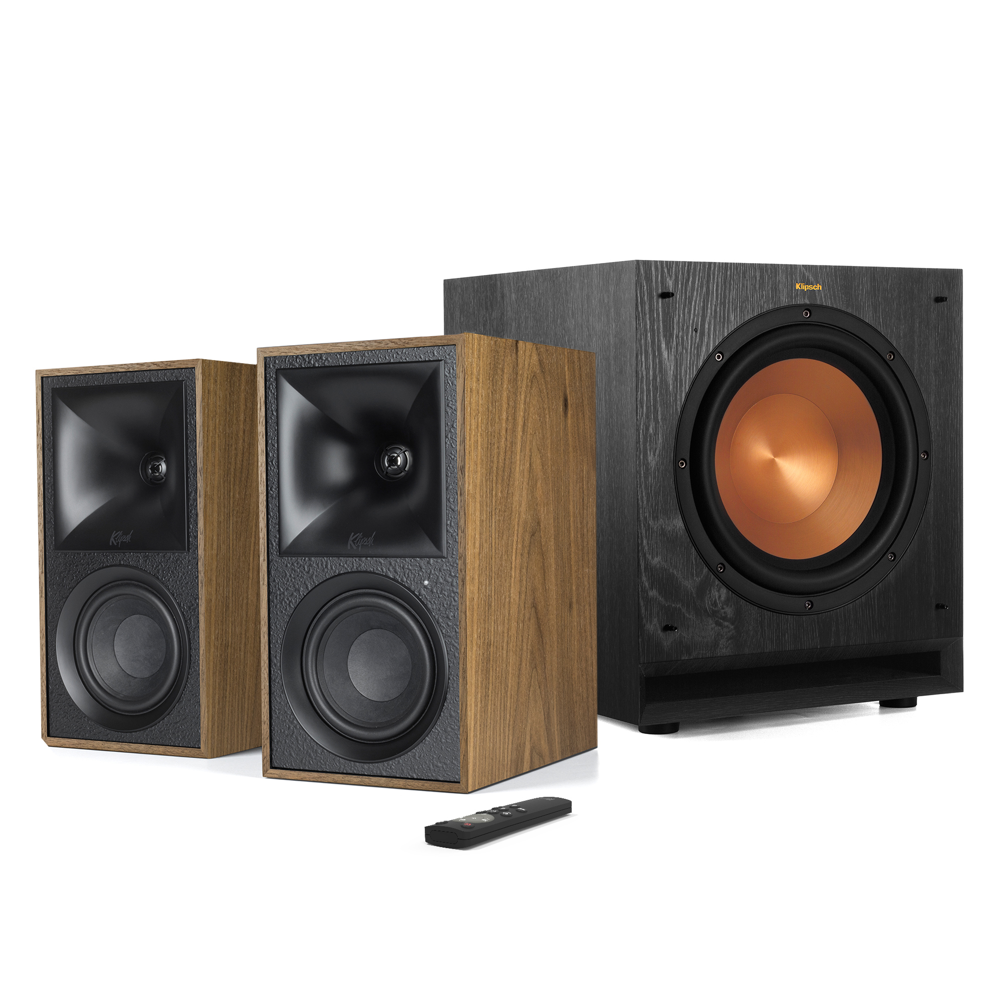 Klipsch Fives SPL 100 subwoofer speaker system walnut