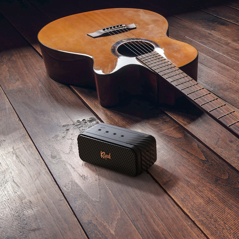 Klipsch Nashville beside acoustic guitar 2000x2000