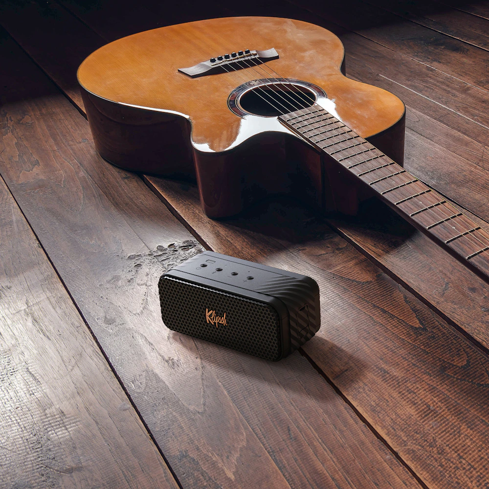 Klipsch Nashville beside acoustic guitar 2000x2000