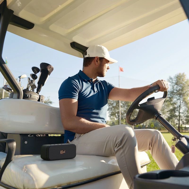 Klipsch Nashville riding on golf cart 2000x2000