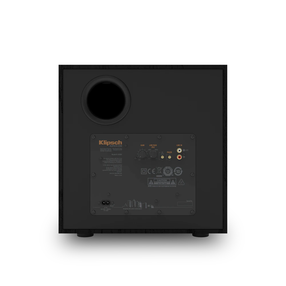 Klipsch R 101 SW Subwoofer rear panel view 4
