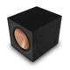 Klipsch R 121 SW Subwoofer with grille off at an angle