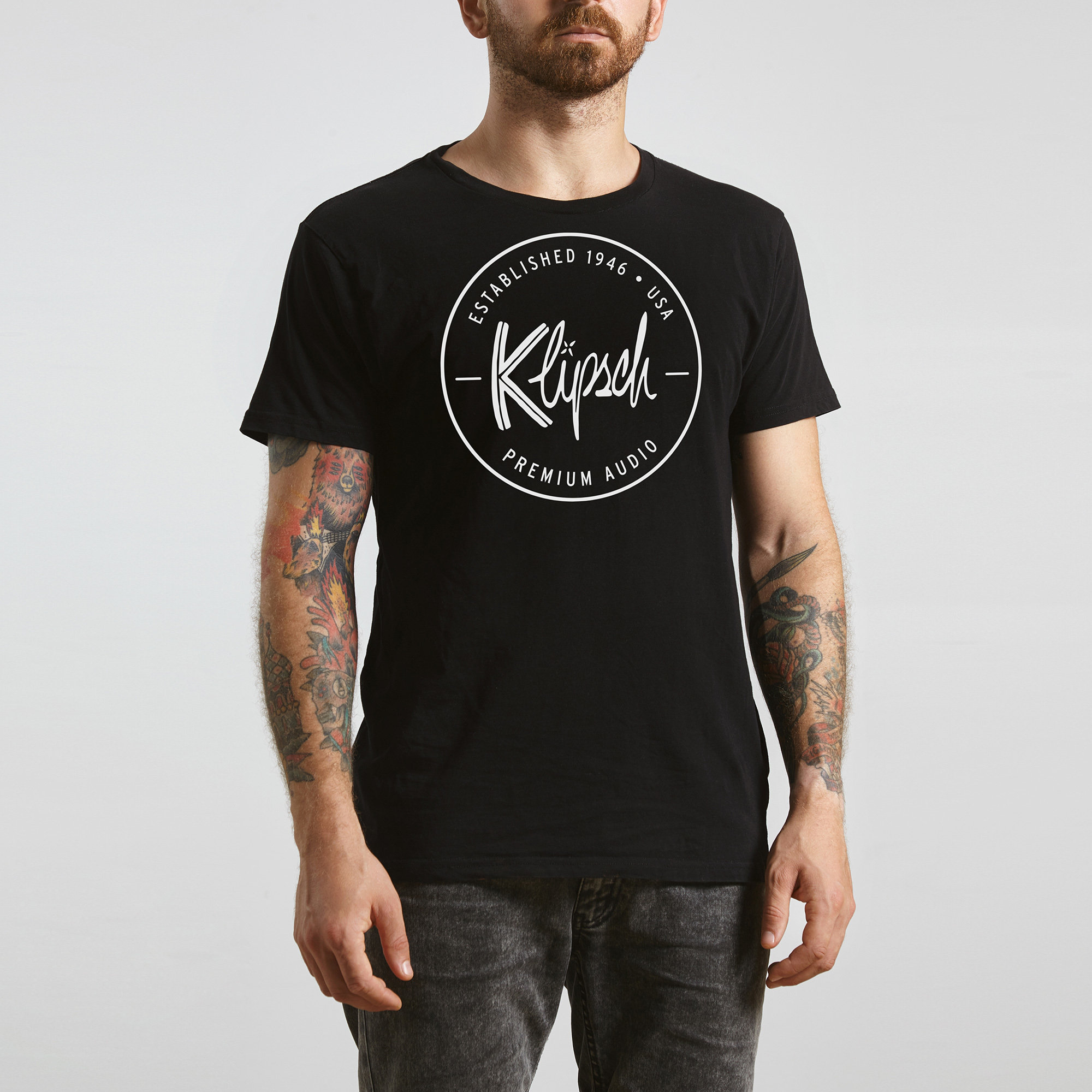 Klipsch Script Logo Shirt on Man