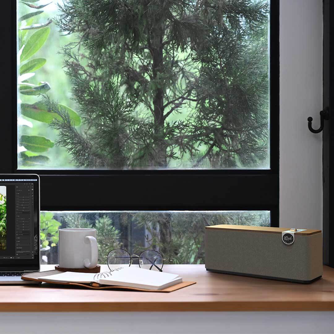 Klipsch the One Plus on desk MOBILE