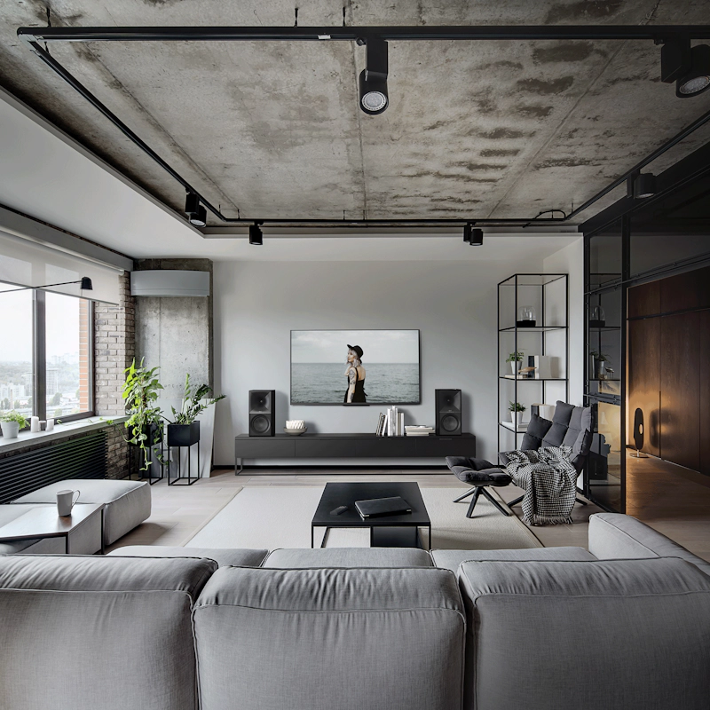 Nines Black in Modern Loft 2000x2000