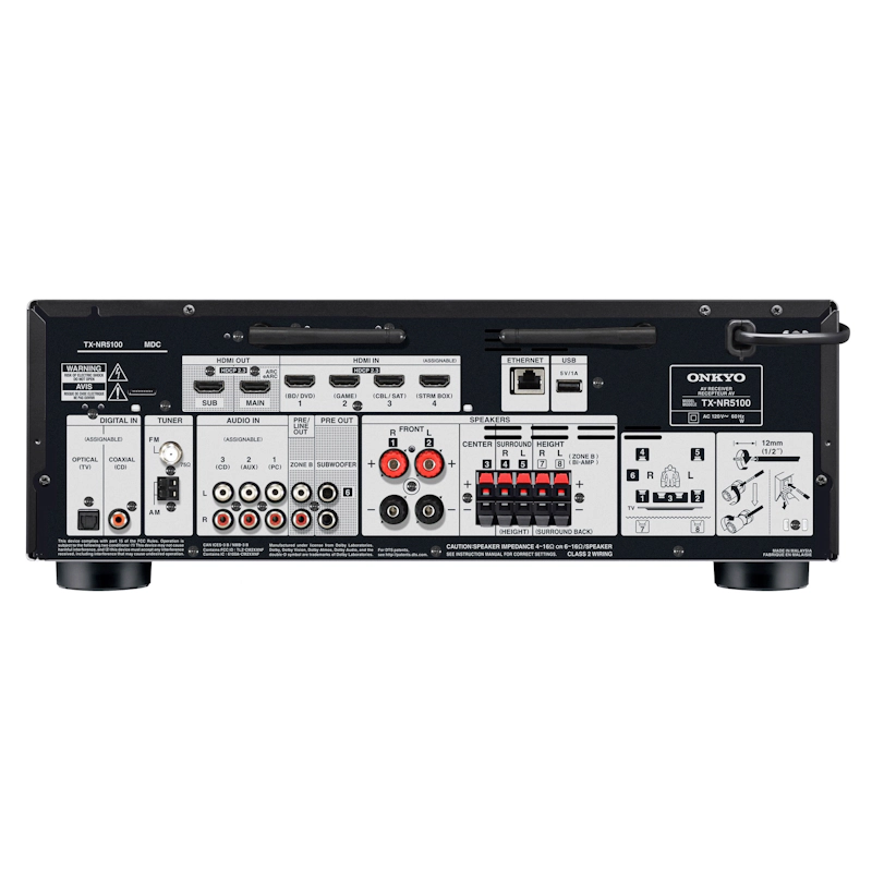 Onkyo TX NR5100 AV receiver back