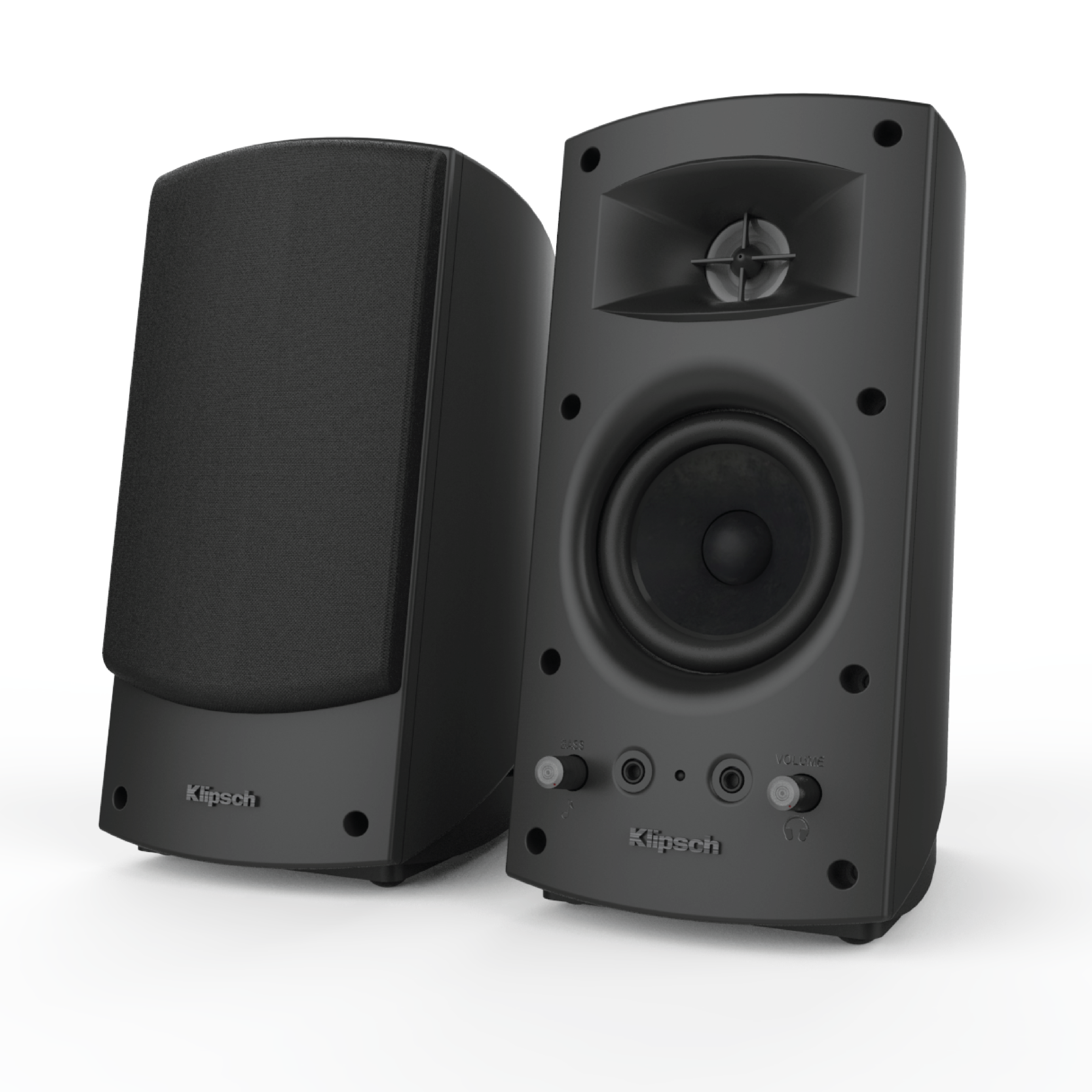 Promedia 2 0 Computer Speakers grille on and off