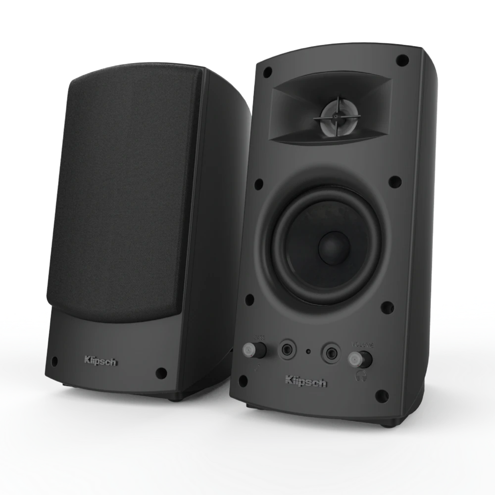 Promedia 2 0 Computer Speakers grille on and off