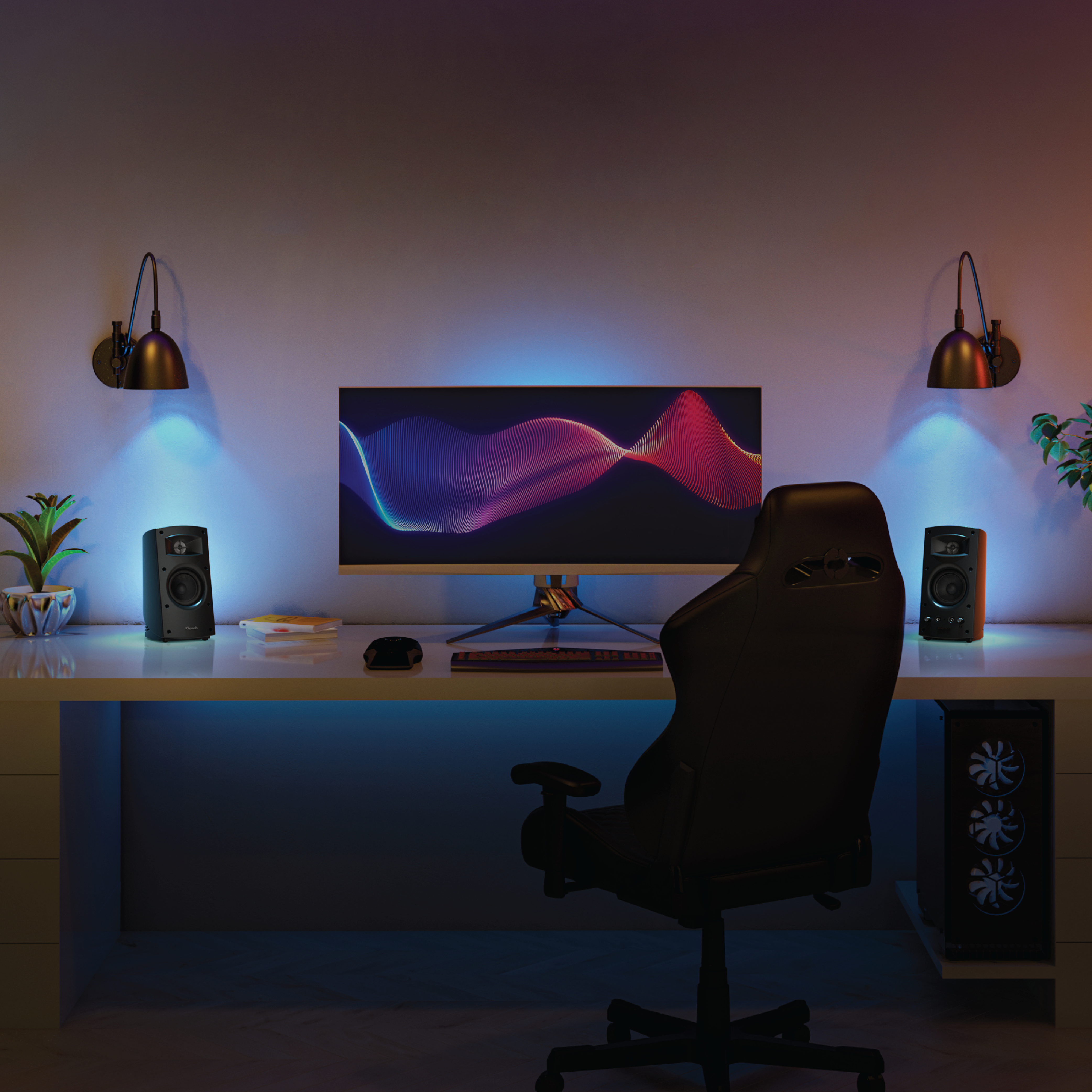 Promedia 2 0 Computer Speakers on a desk