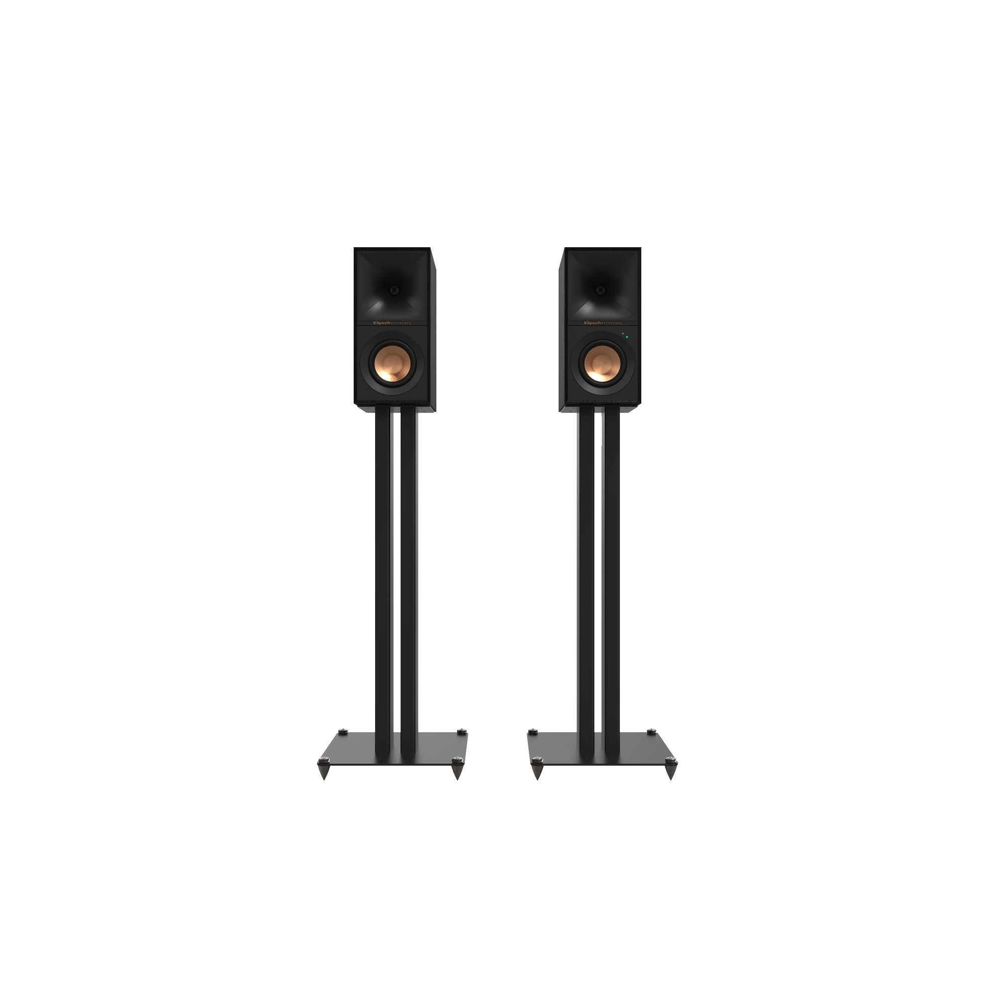 R40PM Powered Speakers + 28" Speaker Stands Klipsch