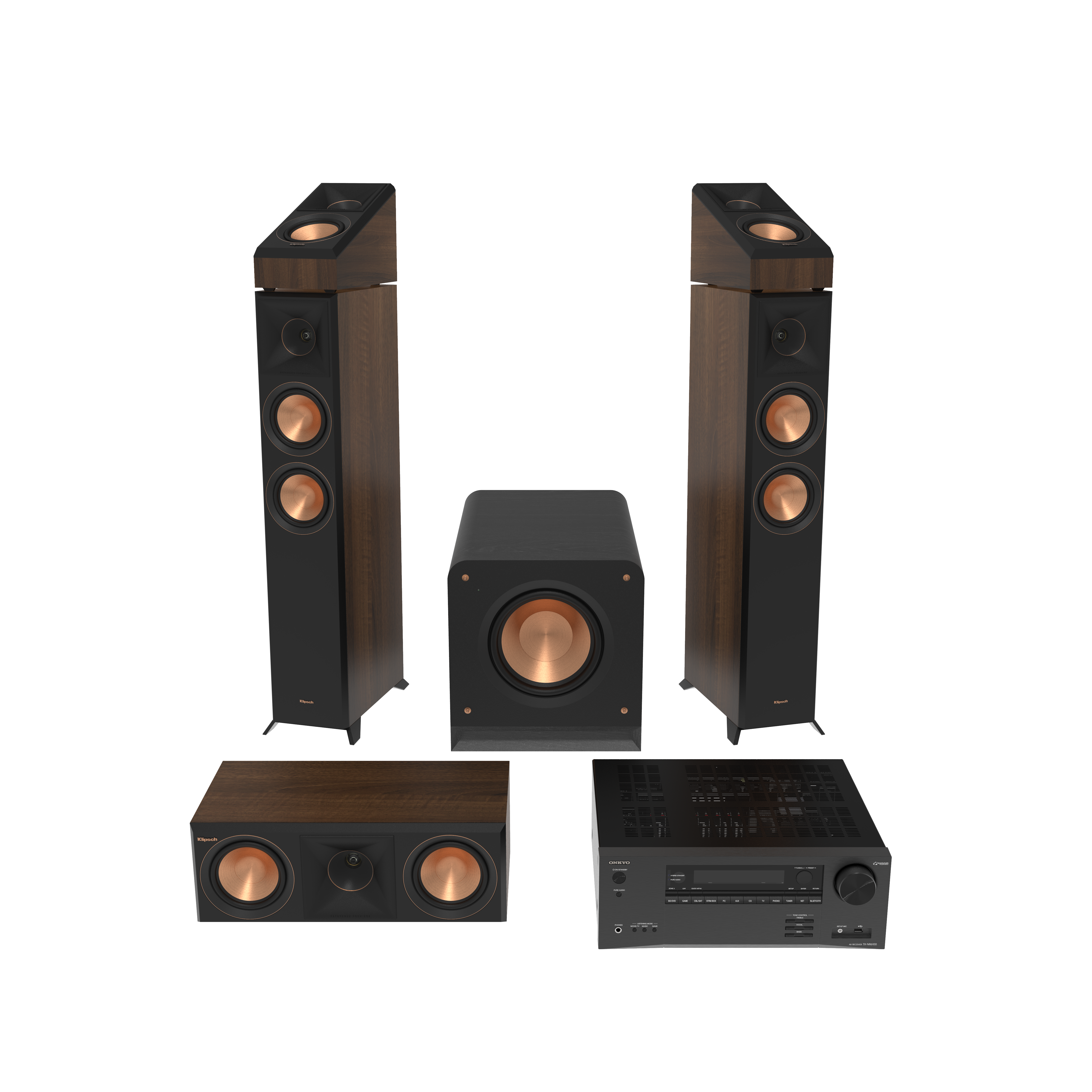 RP 5000 F II 5 1 System with TX NR6100 Walnut