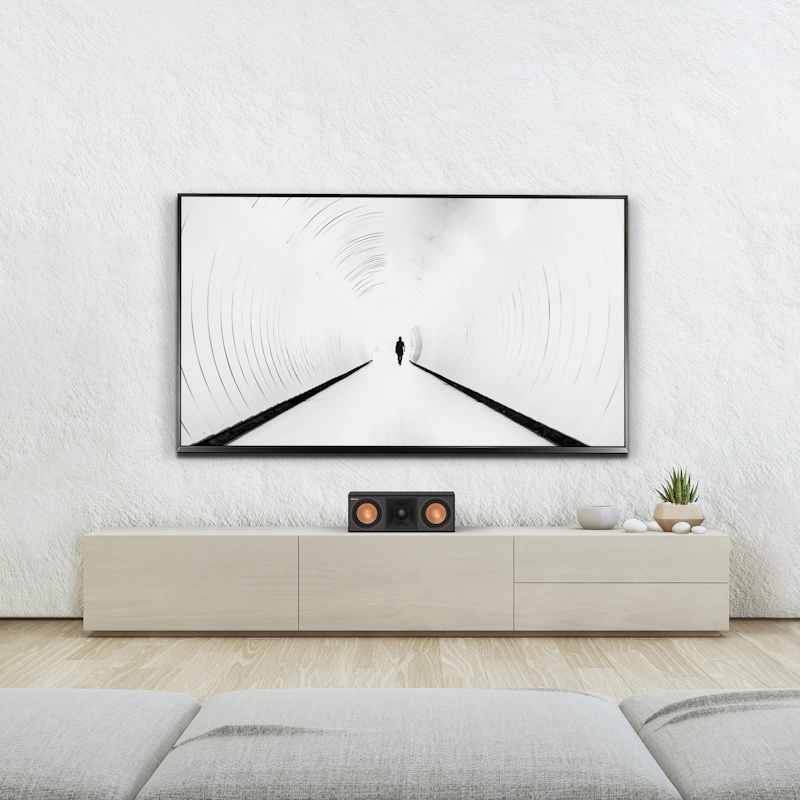 RP 500 C II sitting on a beige credenza under a TV