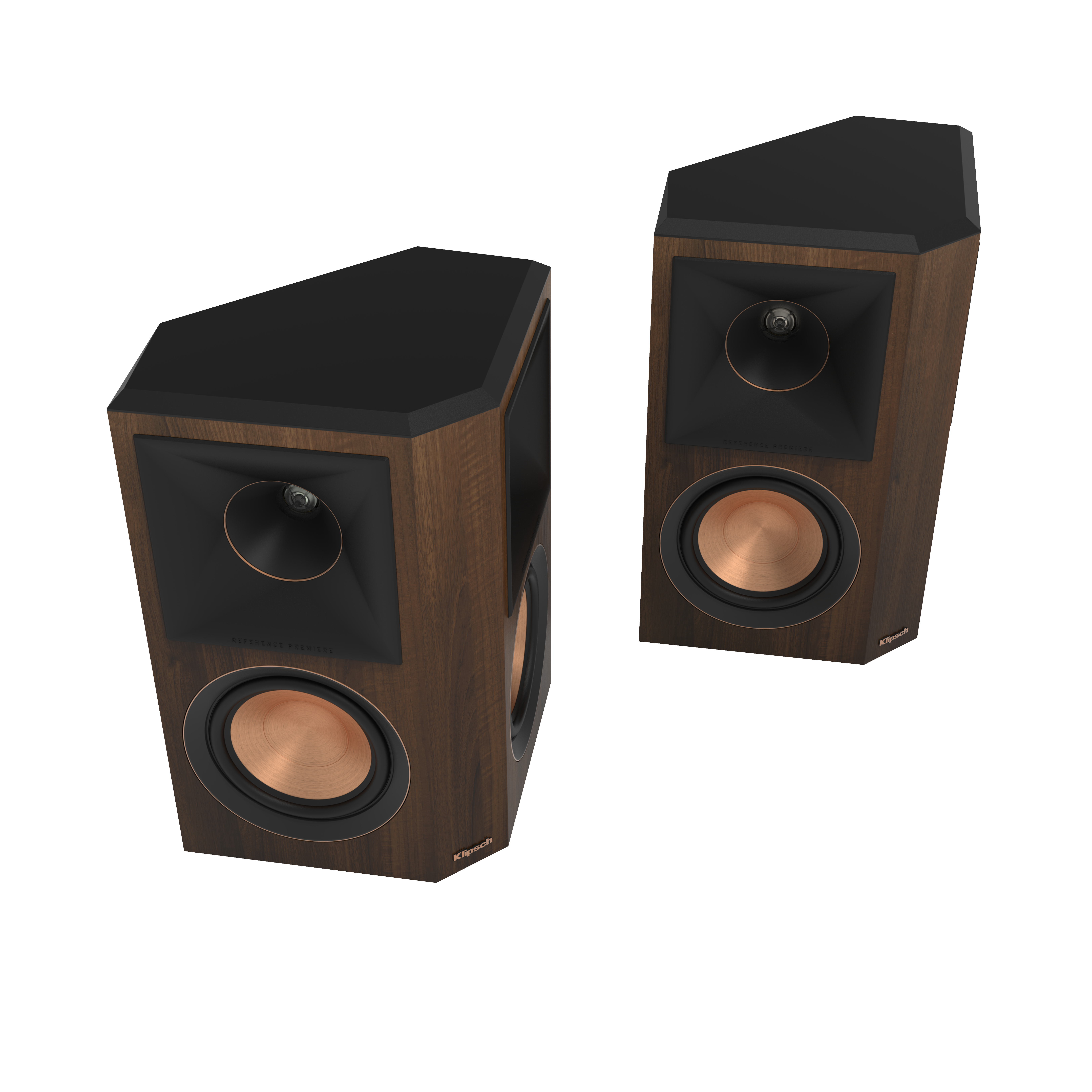 RP 502 S II Walnut Hero Pair Grille Off