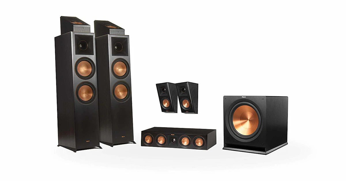 RP-8000F 5.1.2 Dolby Atmos® Home Theater System | Klipsch best 5.1 dolby atmos home theater system