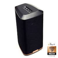 Rw 1 wireless speaker with Klipsch PlayFi logo
