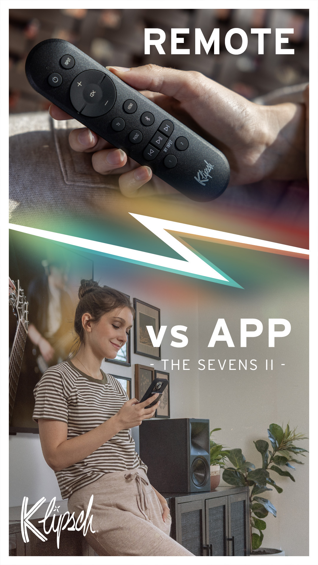 Sevens II 02 Remote and Klipsch App 1080x1920 Thumb