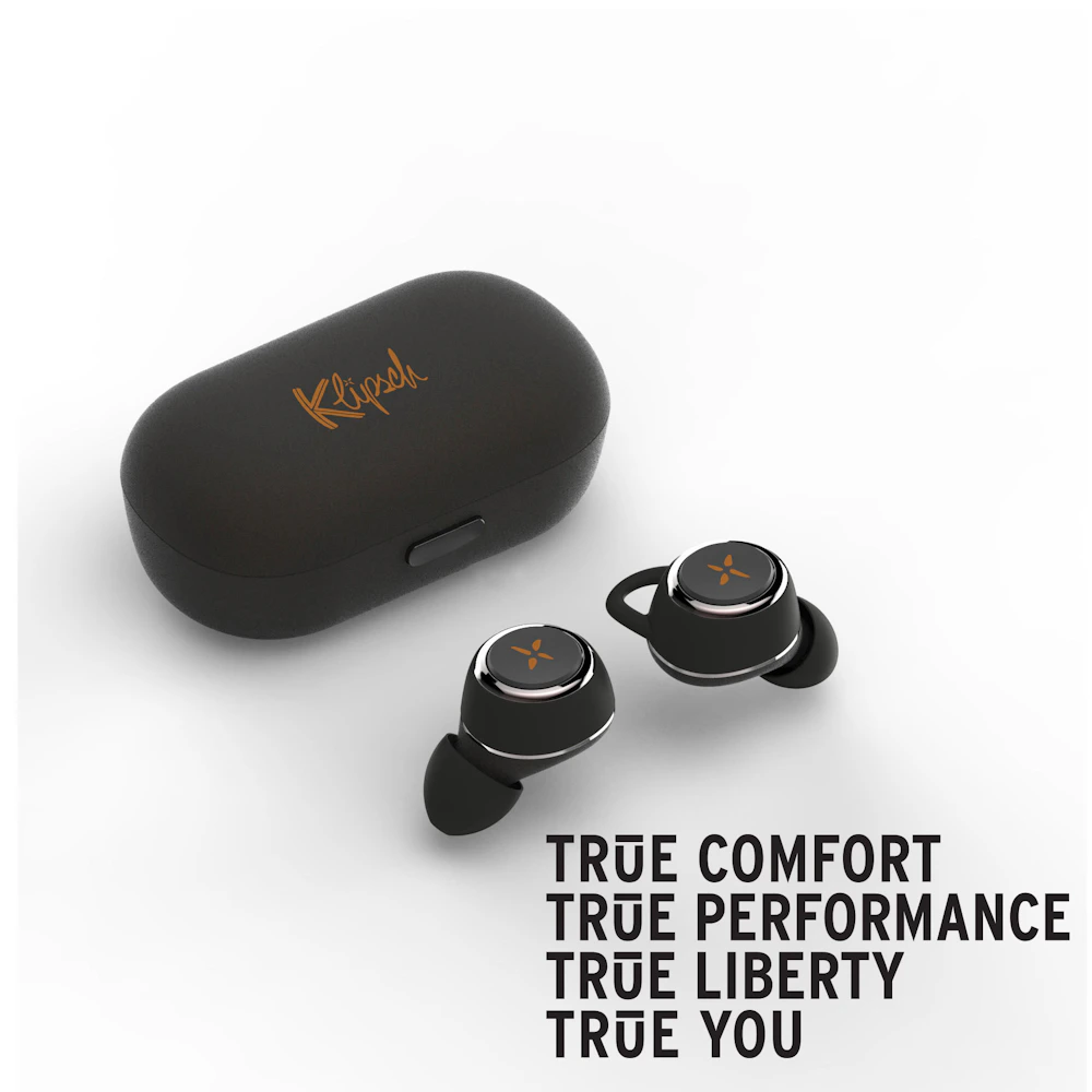T3 earphones outside case with TRU Estatements