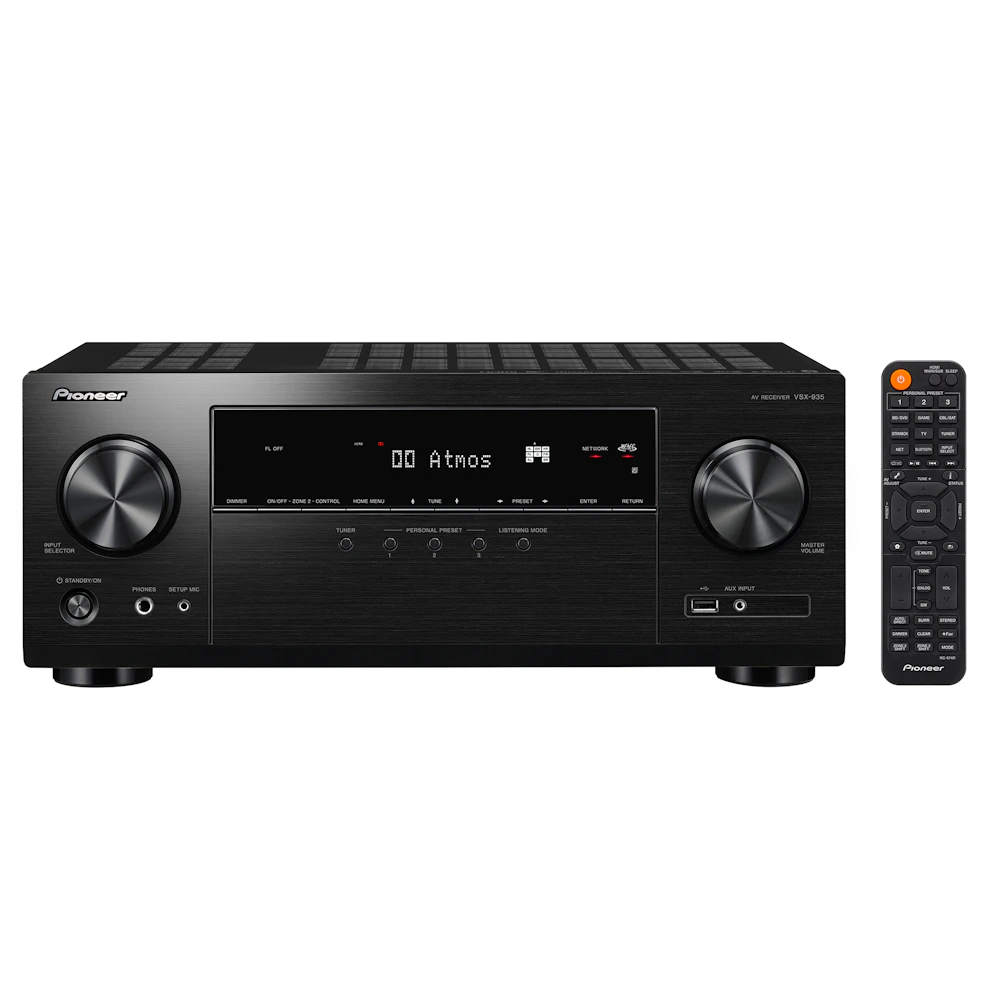 VSX 935 B Front With Remote 2000x2000