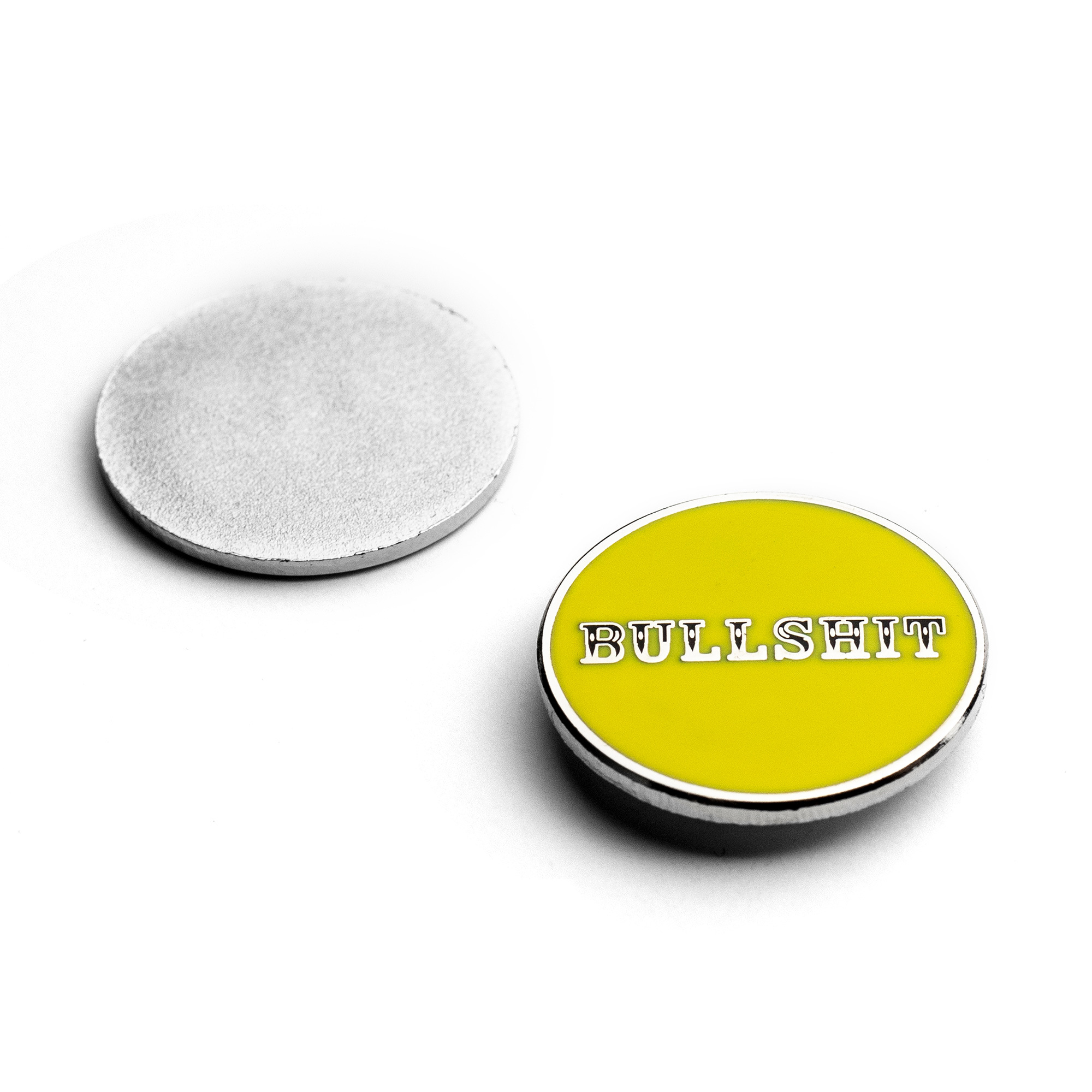 Bullshit button with magnet