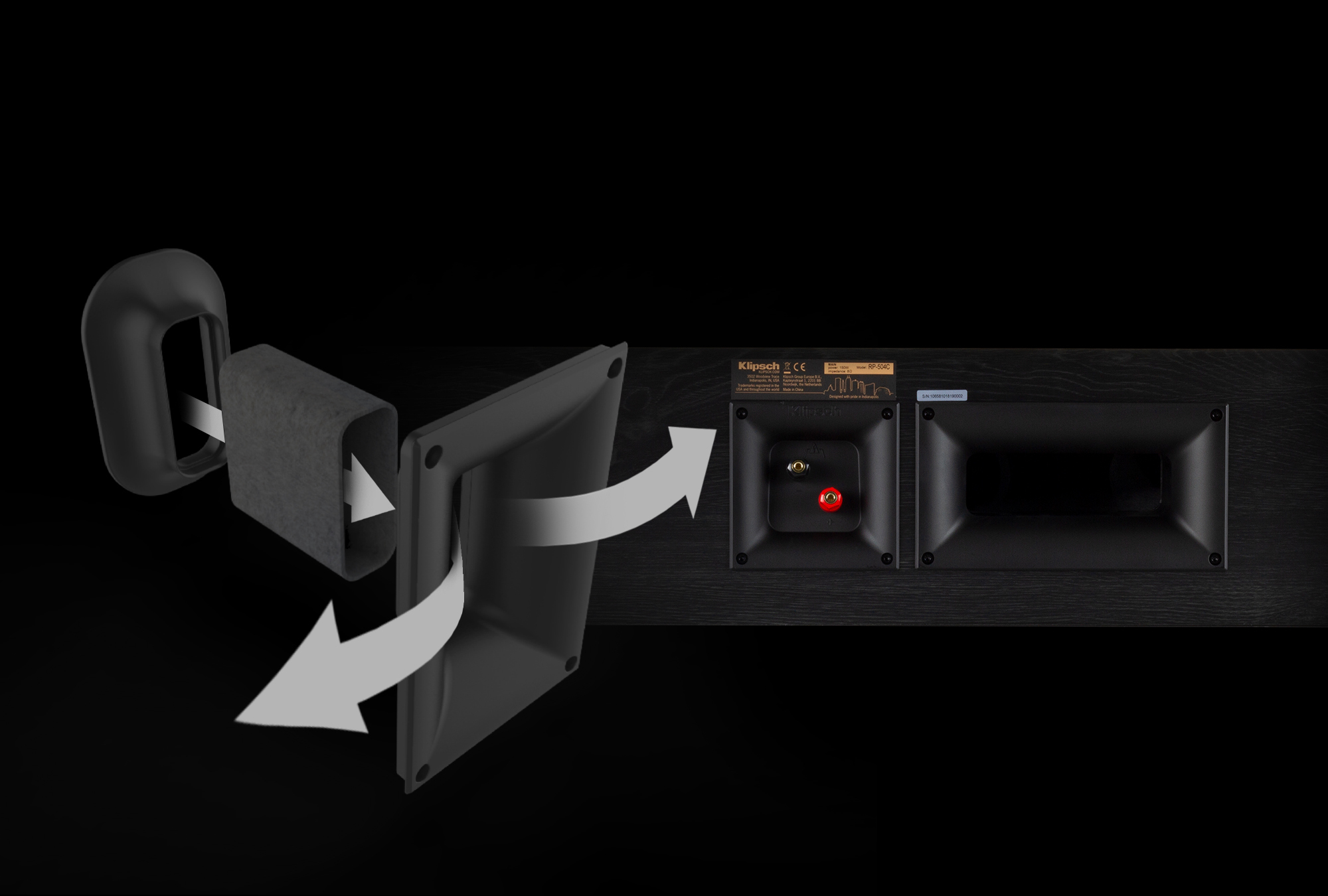 RP504C Center Channel Speaker Refurbished Klipsch