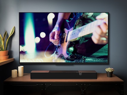 Klipsch Flexus Core 100 Under TV Playing Rock Concert 2000x1333