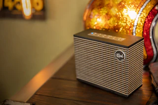 Klipsch Heritage Groove on a wooden table