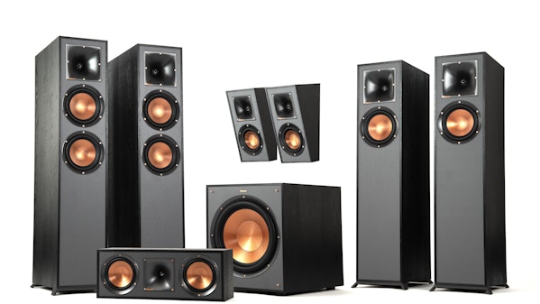 A Klipsch Reference Dolby Atmos Home Theater System in a 5.1 speaker configuration